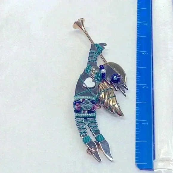 Liztech 1993 Angel Harold Guardian Silver Green Gold - Picture 4 of 4